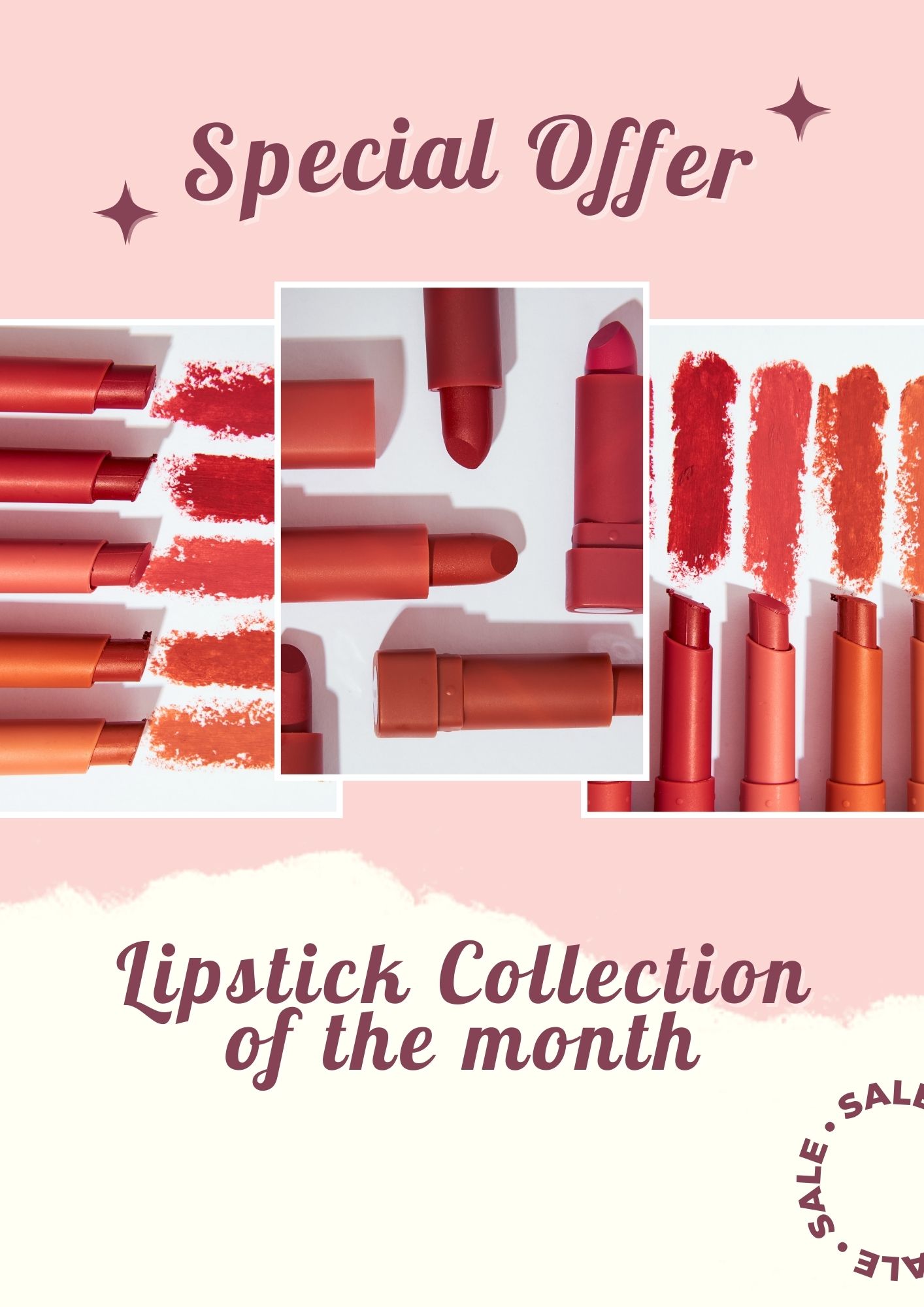 Woman Cosmetic Make Up Product Aesthetic (Flyer)